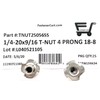 T-NUT Stainless Steel 1/4-20x9/16 4 Prong Tee Nuts (1/4-20 Thread