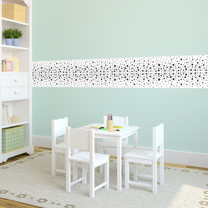 Tempaper Falling Stars Kids Peel and Stick Borders + Stripes,