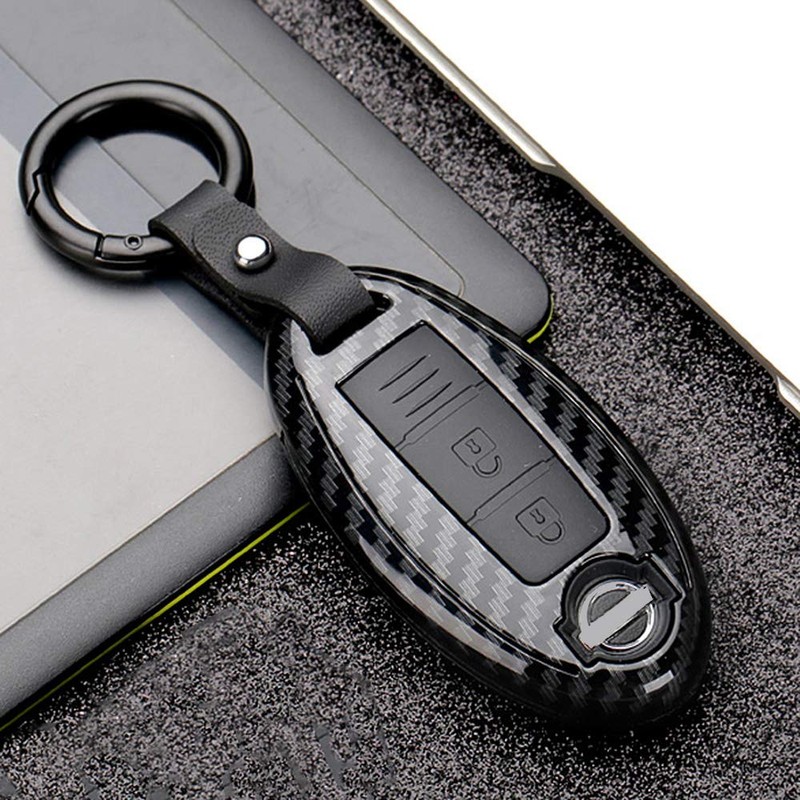 XUKEY Carbon Fiber Remote Key Shell Key Fob Case for