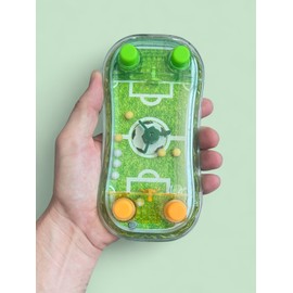 BLUECHOLON Fußball-Wasserspiel mit Bällen, Wasserkonsole, Geschicklichkeitsspielzeug für Reisen, 1-2 Spieler, 17 x 9 x 2 cm