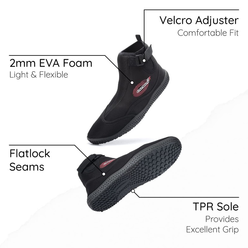 Osprey Adult Wetsuit Boots, Neoprene Boots for Men and Women,