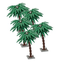 LONESTAR Bricks Building Blocks City Building Kit Trees 5 x Palm Green Market Leader Compatible DIY
