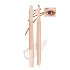 Erinde Teardrop Bag Liner, Namida Bag Liner, Highlight, W01# Champagne Light Jewel, Double Liner, Tear Bag Concealer, Waterproof, Double Core Pencil, 3D, Fade-Resistant, Natural, Korean Cosmetics