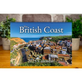 2025 British Coast Calendar - A4 opens to A3 - Includes: Yorkshire, Cornwall, Wales, Lancashire, Northumberland, Scotland and more...