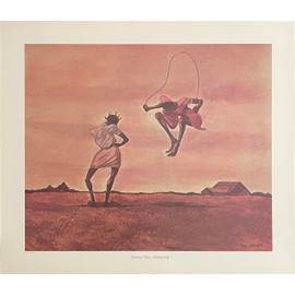 Ernie Barnes Ninety Nine, A'Hunered print 15.5 x 18 in.