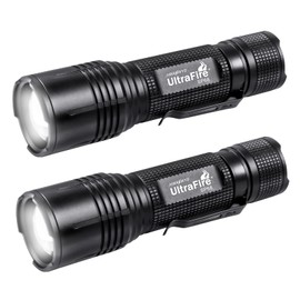 UltraFire Mini LED Torch 650 Lumen Zoomable 5 Modes AAA Torch Small Tactical Torch, IPX5 Waterproof (Pack of 2)