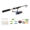 Fishing Pole Kit Carbon Telescopic Portable Durable Lure Rod Set
