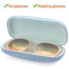 Vemiss Hard Shell Eyeglasses Cases, Linen Fabrics Protector Sunglasses Case,