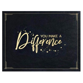 PaperDirect Black Above and Beyond Certificate Jackets - Pack of 10, 9.5 x 12, Gold Foil, You Make A Difference, Perfect for Employee Recognition, Volunteer Appreciation, Teacher Awards, Made in USA