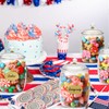 FALUCKYY 6 PCS Plastic Candy Jars with Lids, 2.2L 74oz