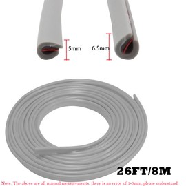 CTRICALVER Door Edge Protection Strip, 8M Car Door Seal Protector, U-shaped PVC Car Door Edge Protector, Car Edge Trim Suitable for Most Car (Grey)