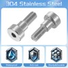 sourcing map 12Pcs 304 Stainless Steel Shoulder Bolt 6mm Shoulder