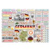 A4 Sticker Sheet Germany Landmarks Vinyl Stickers - German Berlin
