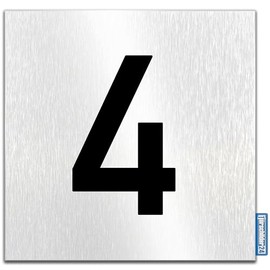 Türschilder24 Aluminium Dibond Sign - Door Sign • 120 x 120 x 3 mm • Numbers Door Numbers • 100% Made in Germany (4)