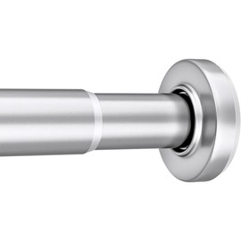 AmazerBath Spring Tension Shower Curtain Rod, Heavy Duty Shower Curtain Rod Rust Proof Bathroom Curtain Rod, Adjustable Shower Curtain Rod No Drill Wall Easy Segmented Installation - Color: Silver, Size: 31-75 Inches