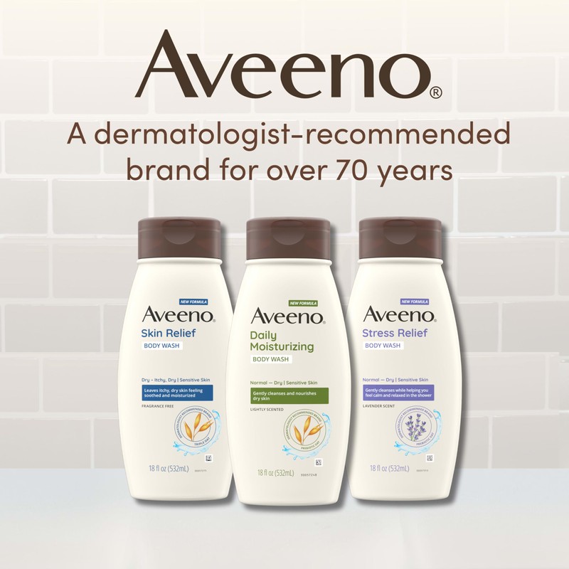 Aveeno Daily Moisturizing Body Wash for Sensitive Skin + Prebiotic