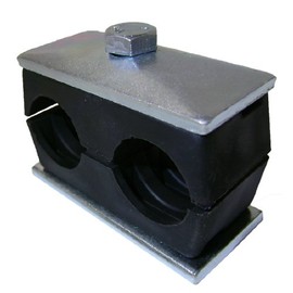 Behringer Twin Series Pipe Clamp, Polypropylene with Zinc-Plated Steel Hardware, Weld Mounting, 1/2" Pipe Size