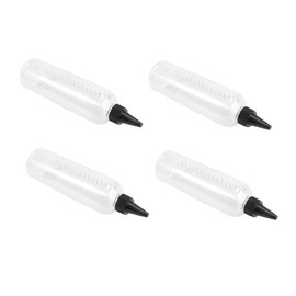 FOMIYES 4pcs Transparent Needle Nose Squeeze Bottle for Hair Color and Perm Liquid Eco-Friendly Hairdressing Tool for Easy Application and Dispensing