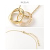Cream Dot Necklace, Women's Popular, Long Chain, Circle, Metal, Semi-Matte,