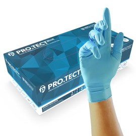 UniGloves GU0043 Premium Nitrile Powder Free Gloves-Medium (Box of 100), Blue, Set of 100 Pieces