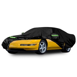 Waterproof Car Cover Replace for 1997–2004 Corvette C5, 6 Layers All Weather Car Cover with Zipper Door & Windproof Bands for Snow Rain Dust Hail Protection