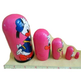 Russia Donald Duck Nest Doll/5-pc Set/4.5" Tall/Russia/NE