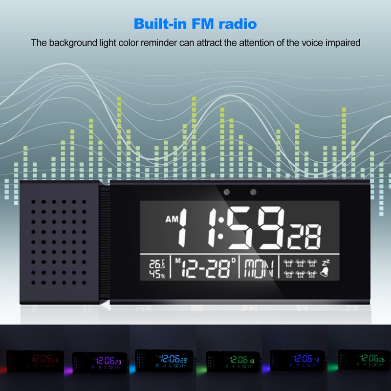 TSP30 Night Light Digital Clock Alarm with FM Radio Temperature