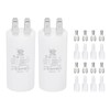 PATIKIL CBB60 8uF Run Capacitor,2 Pcs AC450V 4 Pin Double