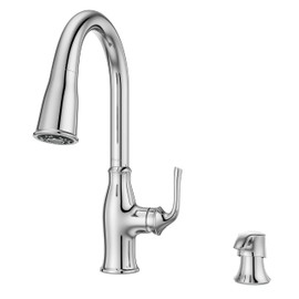 Pfister Rosslyn 1-Handle Pull-Down Kitchen Faucet in Polished Chrome