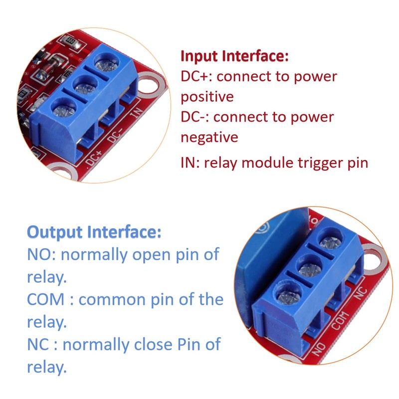 HUAREW 5V 1 Channel Relay Module with Optocoupler Isolation Supports