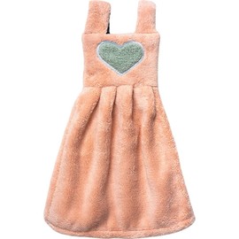 Plus Nao Towel, Face Towel, One-Piece Design, Hand Wiping Towel, Fluffy, Fleece, Heart, Thick, Fluffy, Dress Design, Orange × Pink