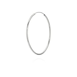 NKlaus Silver Single 925 Sterling Silver Creole Earrings Earrings, Sterling Silver