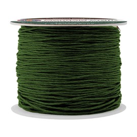 Mandala Crafts 0.5mm 109 Yards Dark Olive Green Cotton Waxed Cord for Jewelry Making Bracelet Cord Waxed String - Beading String Thread Jewelry Cords for Necklaces String