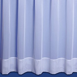 Maple Textiles Jayne. Plain Envelope Hemmed Net Curtain. Finished in White. Sold by the Metre Cut to Quantity Width Available in Short and Long Drops (Drop 81"(205cm))
