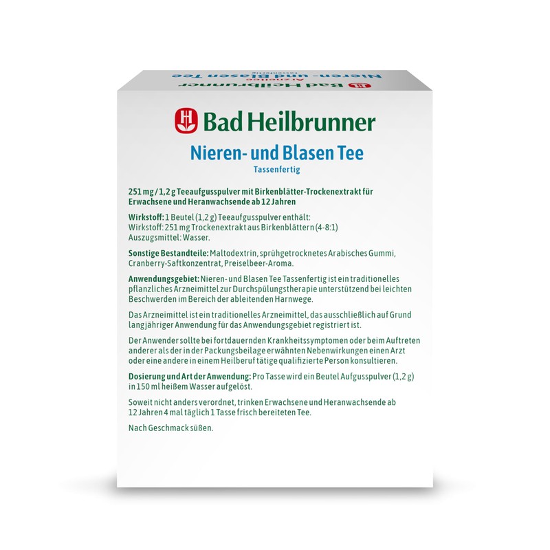 Bad Heilbrunner Bio Nieren- & Blasen Tee im Stick -