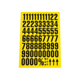 Magnetic Letter and Number Sets, 43mm Tall A-Z and 0-9 Magnetic Letters and Numbers for Labeling (Yellow, Black Text, Numbers)
