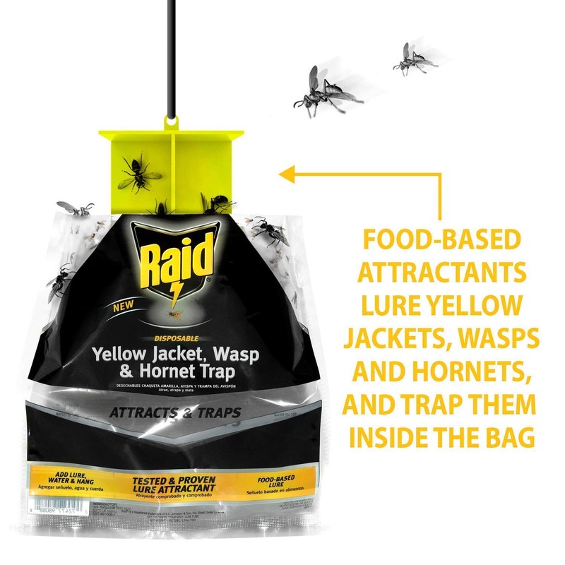 Raid Yellow Jacket and Wasp Trap (3-Pack) – Outdoor Disposable