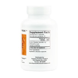 Supreme Nutrition Manjistha Supreme, 90 Pure Indian Madder Root Vegetarian Capsules (Pack of 2)