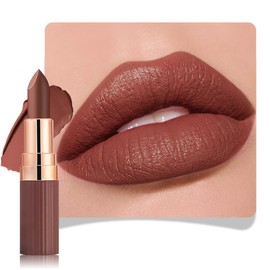 evpct Labial Cremoso Mate Color Marrón Nude Para Mujer, De Larga Duración, Aterciopelado, Resistente Al Agua, Con Lápiz Labial En Crayón, Color...    