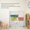 HURRISE Kid Bookcase, Standing Children's Bookshelf, Cotton Storage Bookshelf Bookcase