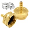 Uenede 2PCS Brass 3/8" Barb x 3/4"GHT Female Garden Hose