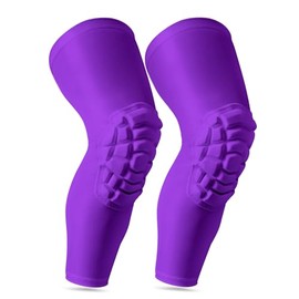 Knee Pads Compression Leg Sleeve Wrestling Volleyball Football Knee Pads, Knee Compression Sleeve for Youth Adult, 1 pair of Knee Sleeves ((#1) Purple