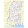 Cool Owl Maps Mississippi State Wall Map Poster Large Print