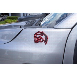 Custom Black Red Dinosaurs T-Rex Badge Emblem Symbol For RAM TRX Charger Challenger