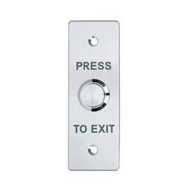 Push to Exit Button，12V DC Push to Exit Switch with LED Light, IP67 Waterproof,NC/NO/COM Outputs, Surface Mount Request-to-Exit Device for Access Control Systems (115X40-A)