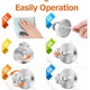 Bestgle 4Pcs Stainless Steel Kitchen Suction Cup Hooks Reusable Shower