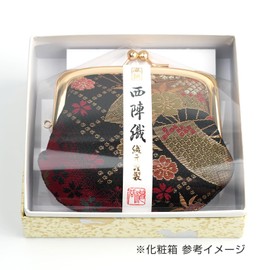 Kyoto Geimidou Nishijin Weave Wallet, 3.3 inch (3.3 cm) Purse Handmade, Japanese Pattern, Made in Japan, black 4