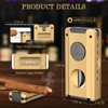 XIFEI Cigar Lighter, 5-in-1 Multifunctional Torch Lighter with Cigar Cutter,