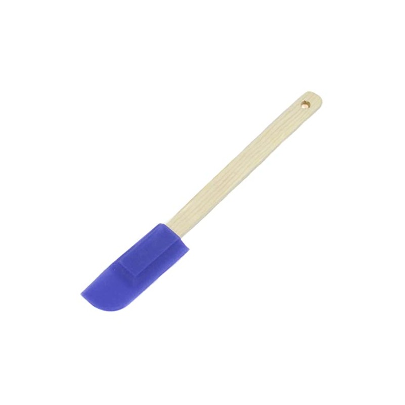 Chef Craft Select Wooden Handled Silicone Jar Spatula, 9.25 inches