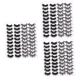 Minkissy 3sets Artificial Cross Eyelashes Mixed False Eyelashes for Women 20pairs*3
